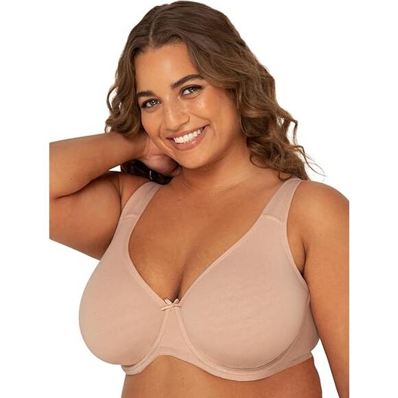 New Fit For Me By Fruit of the Loom Womens 40DDD Plus Size Cotton Underwire Bra - Picture 3 of 5